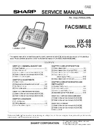 Сервисная инструкция Sharp FO-78, UX-68 ― Manual-Shop.ru