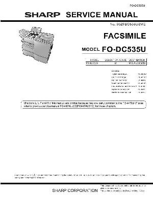 Сервисная инструкция Sharp FO-DC535U ― Manual-Shop.ru