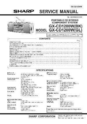 Сервисная инструкция Sharp GX-CD1200W ― Manual-Shop.ru