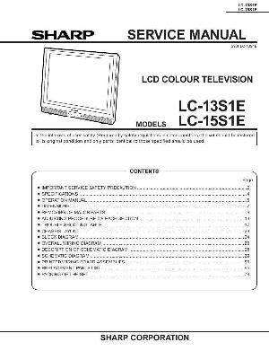 Сервисная инструкция Sharp LC-13S1E, LC-15S1E ― Manual-Shop.ru