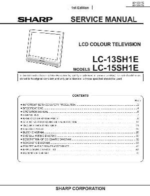 Сервисная инструкция Sharp LC-13SH1E, LC-15SH1E ― Manual-Shop.ru