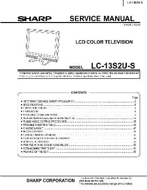 Сервисная инструкция Sharp LC-13S2U-S ― Manual-Shop.ru