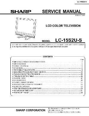 Сервисная инструкция Sharp LC-15S2U-S ― Manual-Shop.ru