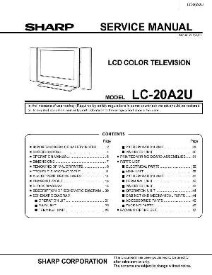 Сервисная инструкция Sharp LC-20A2U ― Manual-Shop.ru