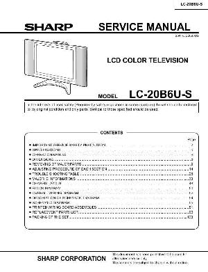 Сервисная инструкция Sharp LC-20B6U ― Manual-Shop.ru