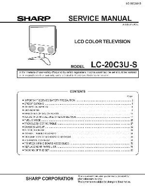 Сервисная инструкция Sharp LC-20C3U-S ― Manual-Shop.ru