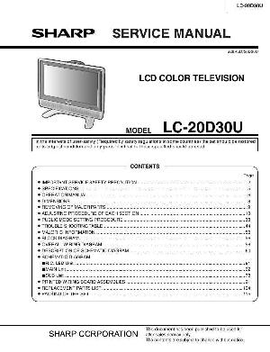 Сервисная инструкция Sharp LC-20D30U ― Manual-Shop.ru