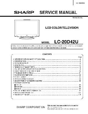 Сервисная инструкция Sharp LC-20D42U ― Manual-Shop.ru