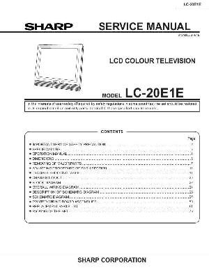 Сервисная инструкция Sharp LC-20E1E ― Manual-Shop.ru