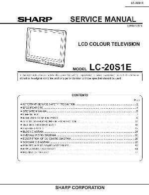 Сервисная инструкция Sharp LC-20S1E ― Manual-Shop.ru