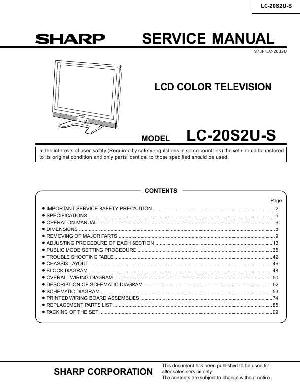 Сервисная инструкция Sharp LC-20S2U-S ― Manual-Shop.ru