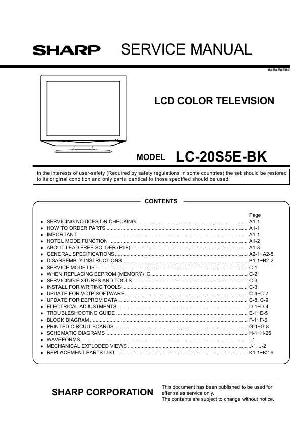 Сервисная инструкция Sharp LC-20S5E-BK ― Manual-Shop.ru