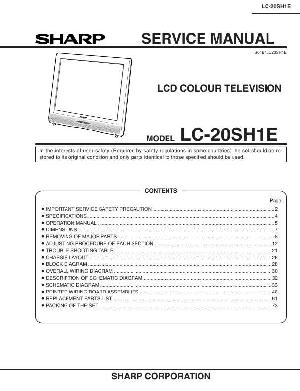 Сервисная инструкция Sharp LC-20SH1E ― Manual-Shop.ru