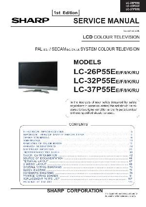 Сервисная инструкция Sharp LC-26P55E, LC-32P55E, LC-37P55E ― Manual-Shop.ru