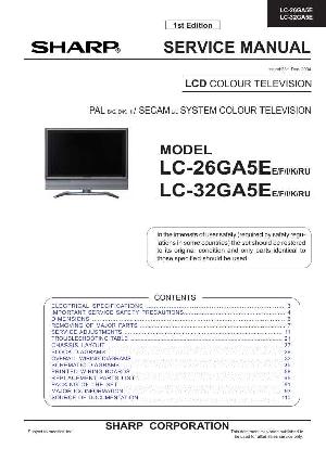 Сервисная инструкция Sharp LC-26GA5E, LC-32GA5E ― Manual-Shop.ru