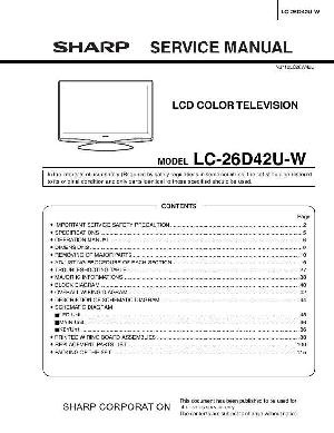 Сервисная инструкция Sharp LC-26D42U-W ― Manual-Shop.ru