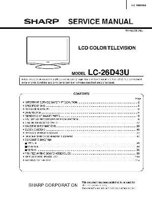Сервисная инструкция Sharp LC-26D43U ― Manual-Shop.ru
