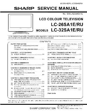 Сервисная инструкция Sharp LC-26SA1RU, LC-32SA1RU ― Manual-Shop.ru