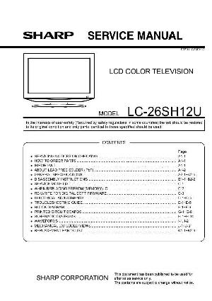 Сервисная инструкция Sharp LC-26SH12U ― Manual-Shop.ru