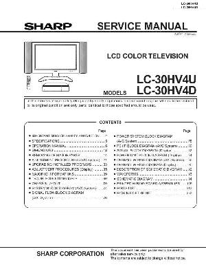Сервисная инструкция Sharp LC-30HV4D, LC-30HV4U ― Manual-Shop.ru