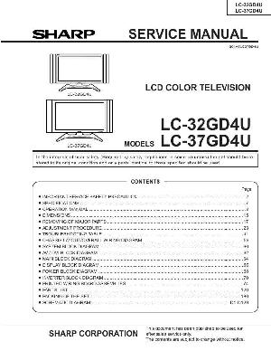 Сервисная инструкция Sharp LC-32GD4U, LC-37GD4U ― Manual-Shop.ru