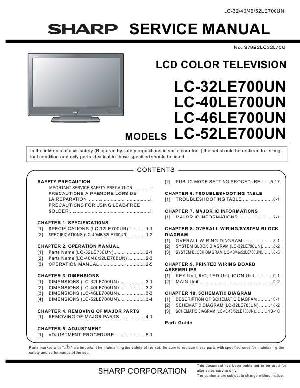 Сервисная инструкция Sharp LC-32LE700UN, LC-40LE700UN, LC-46LE700UN, LC-52LE700UN ― Manual-Shop.ru