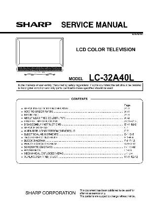 Сервисная инструкция Sharp LC-32A40L ― Manual-Shop.ru