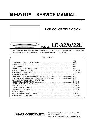 Сервисная инструкция Sharp LC-32AV22U ― Manual-Shop.ru