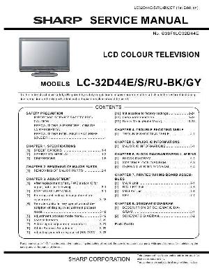 Сервисная инструкция Sharp LC-32D44E, S, RU-BK, GY ― Manual-Shop.ru