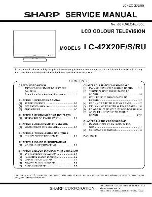 Сервисная инструкция Sharp LC-42X20E/S/RU ― Manual-Shop.ru