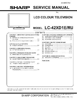Сервисная инструкция Sharp LC-42XD1E, RU ― Manual-Shop.ru