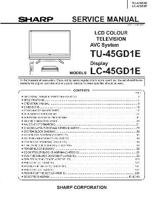 Сервисная инструкция Sharp LC-45GD1E ― Manual-Shop.ru