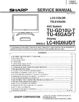 Сервисная инструкция Sharp LC-45GX6U ― Manual-Shop.ru
