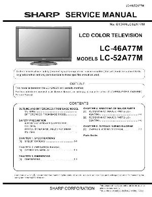 Сервисная инструкция Sharp LC-46A77M, LC-52A77M ― Manual-Shop.ru