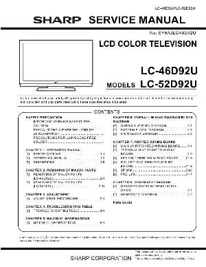 Сервисная инструкция Sharp LC-46D92U, LC-52D92U ― Manual-Shop.ru