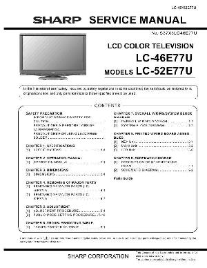 Сервисная инструкция Sharp LC-46E77U, LC-52E77U ― Manual-Shop.ru