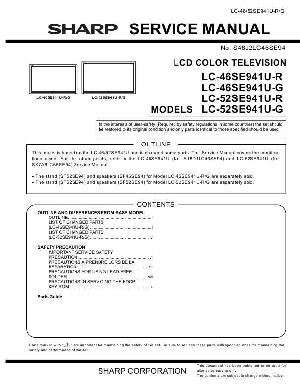 Сервисная инструкция Sharp LC-46SE941U, LC-52SE941U ― Manual-Shop.ru