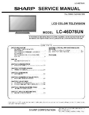 Сервисная инструкция Sharp LC-46D78UN ― Manual-Shop.ru