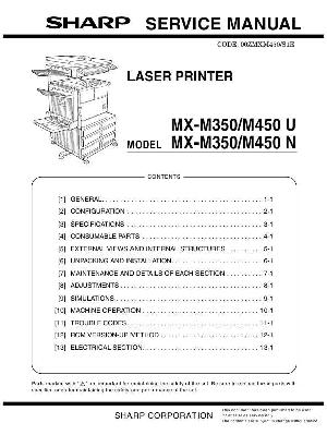 Сервисная инструкция Sharp MX-M350, M450 ― Manual-Shop.ru