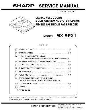 Сервисная инструкция Sharp MX-RPX1 ― Manual-Shop.ru