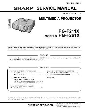 Сервисная инструкция Sharp PG-F211X PG-F261X ― Manual-Shop.ru
