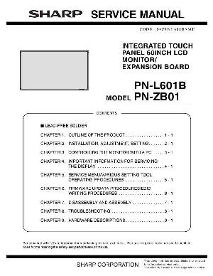 Сервисная инструкция Sharp PN-L601B PN-ZB01 ― Manual-Shop.ru