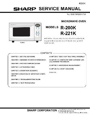 Сервисная инструкция Sharp R-200K, R-221K ― Manual-Shop.ru
