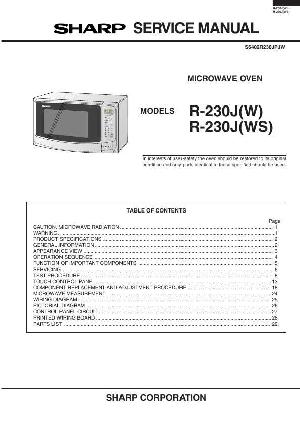 Сервисная инструкция Sharp R-230J ― Manual-Shop.ru