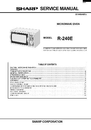 Сервисная инструкция Sharp R-240E ― Manual-Shop.ru