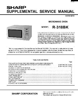 Сервисная инструкция Sharp R-318BK ― Manual-Shop.ru