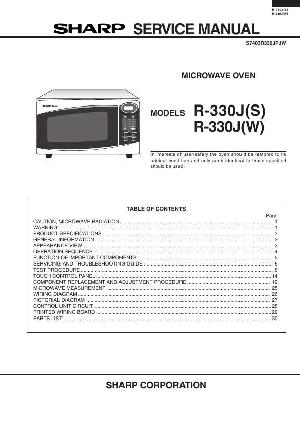Сервисная инструкция Sharp R-330J ― Manual-Shop.ru