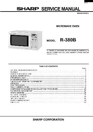 Сервисная инструкция Sharp R-380B ― Manual-Shop.ru