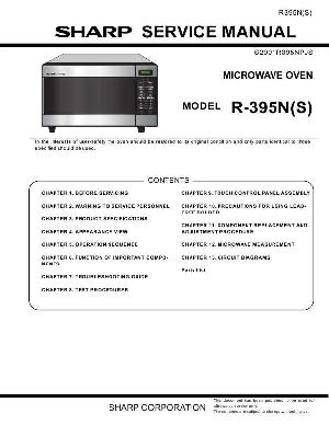 Сервисная инструкция Sharp R-395N ― Manual-Shop.ru