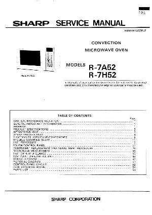 Сервисная инструкция Sharp R-7A52 ― Manual-Shop.ru
